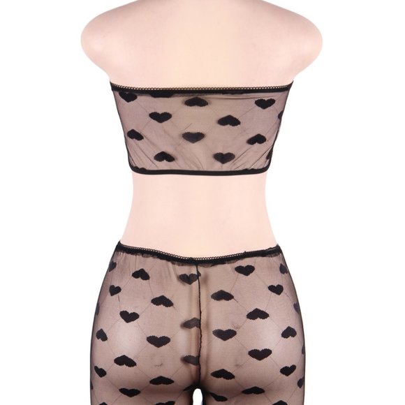 Perspective High Waist Black Lace Top & Short Set Fits Sizes 8-10 (M-L) NWT - Picture 6 of 11